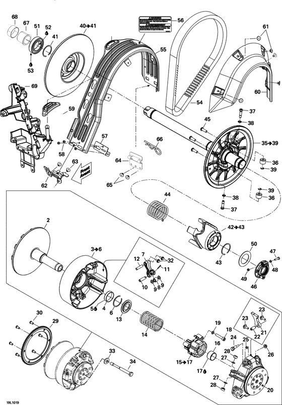 Взрыв-схема узла «05- Pulley System»