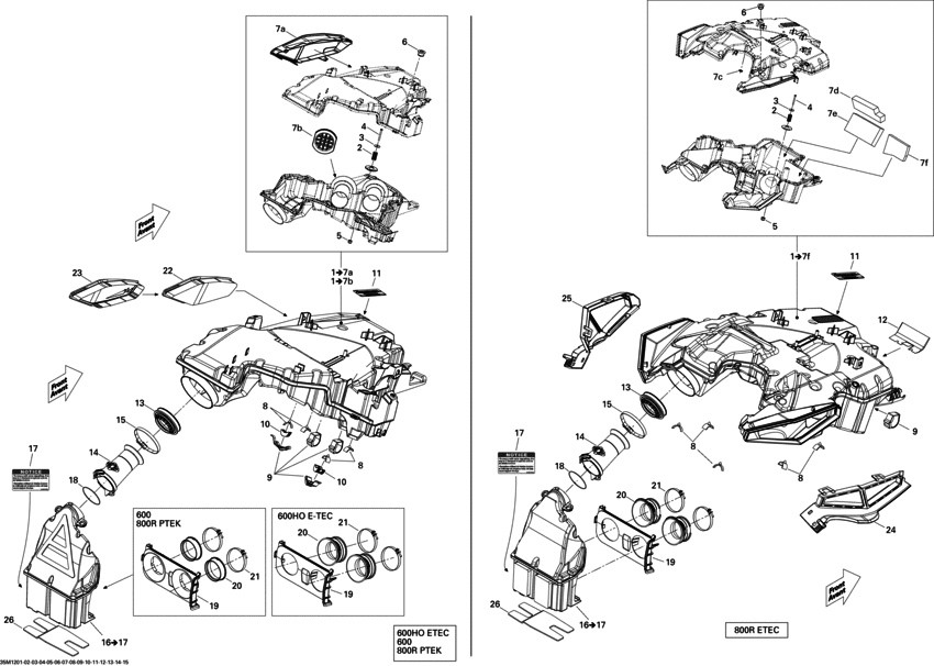 Взрыв-схема узла «02- Air Intake System»