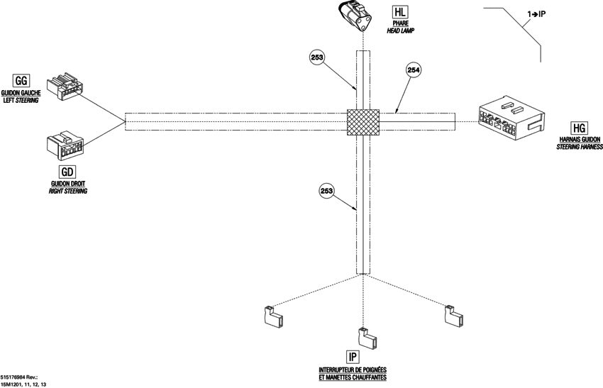 Взрыв-схема узла «10- Steering Wiring Harness»