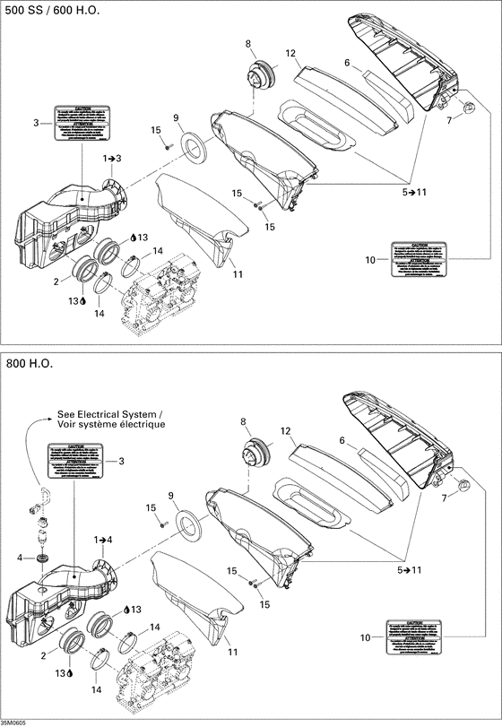 Взрыв-схема узла «02- air intake system 800ho»