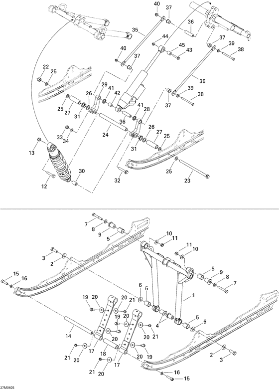 Схема узла «08- front arm» для BRP MX Z 800 H.O.
