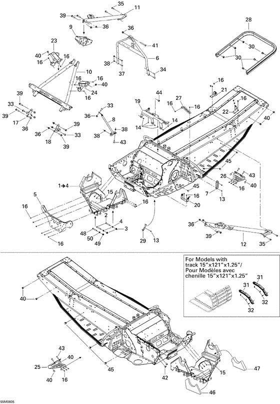 Схема узла «09- frame and components» для BRP MX Z 800 H.O.