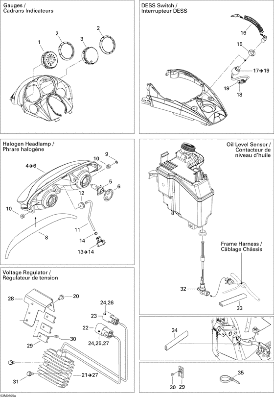 Схема узла «10- electrical accessories 1 (800)» для BRP MX Z 800 H.O.