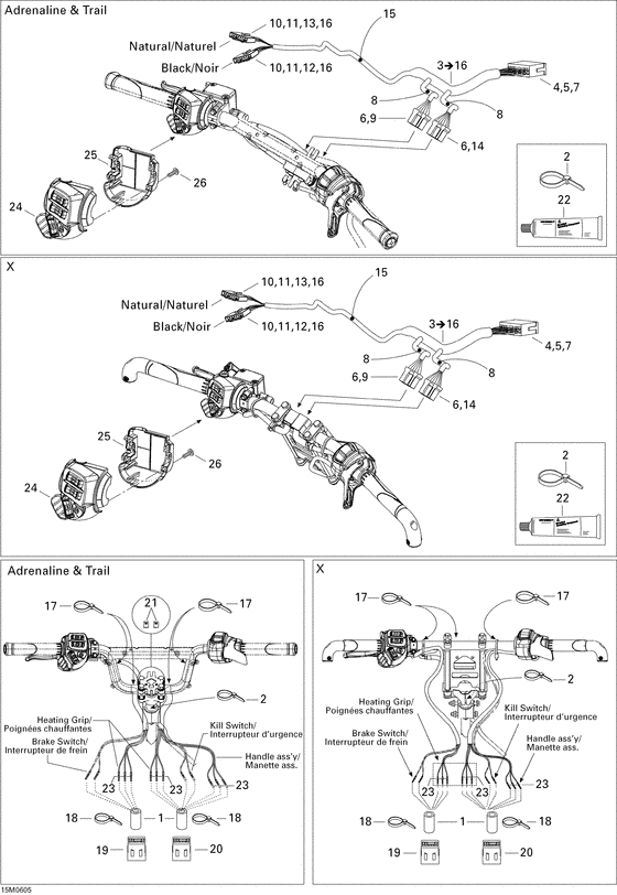 Взрыв-схема узла «10- steering wiring harness 800»