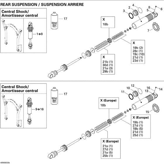 Взрыв-схема узла «08- take apart shock, rear 2»