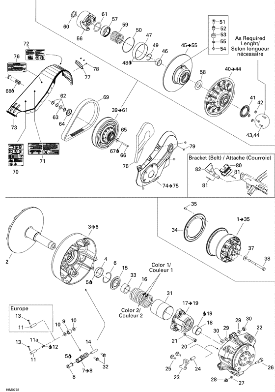 Взрыв-схема узла «05- pulley system»