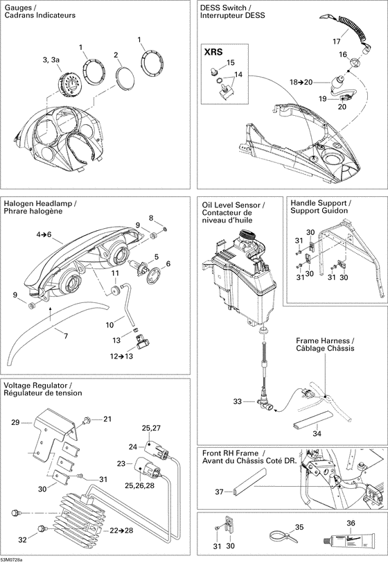 Схема узла «10- electrical accessories 1, x» для BRP Summit X 163