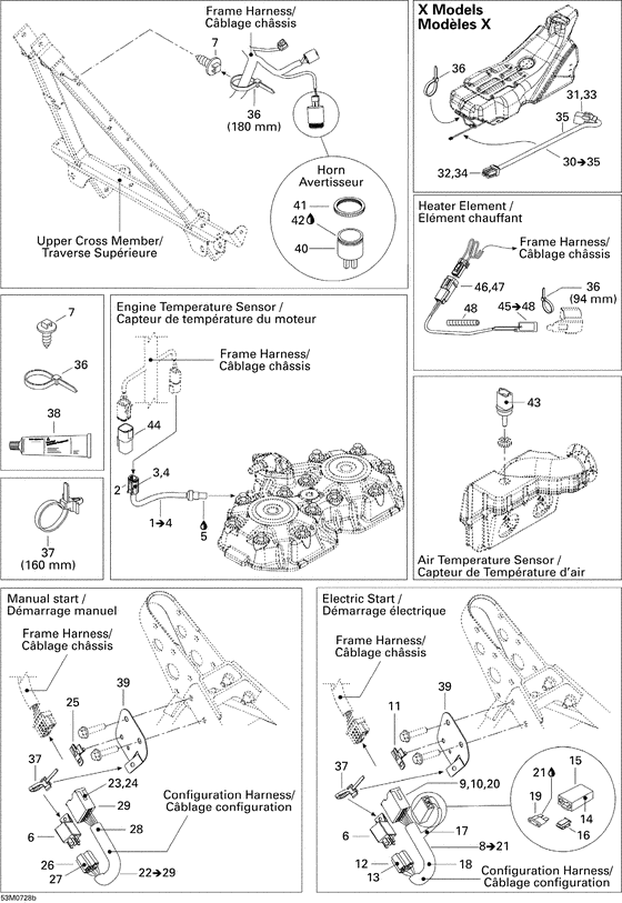 Схема узла «10- electrical accessories 2, x» для BRP Summit X 163