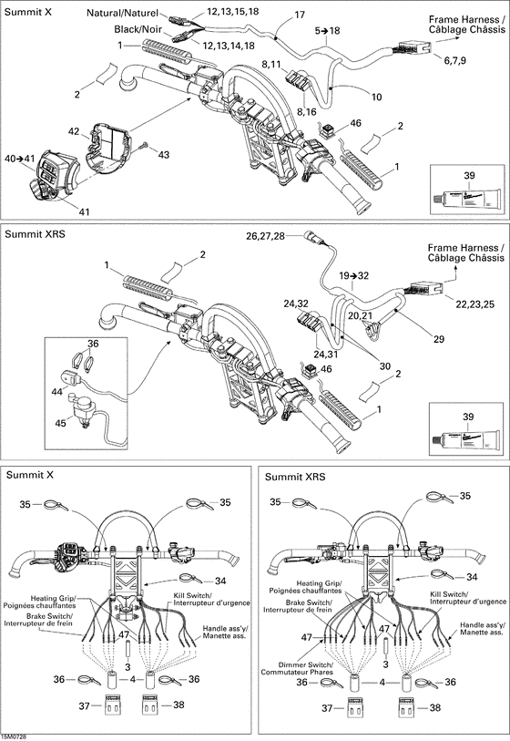 Взрыв-схема узла «10- steering wiring harness x»
