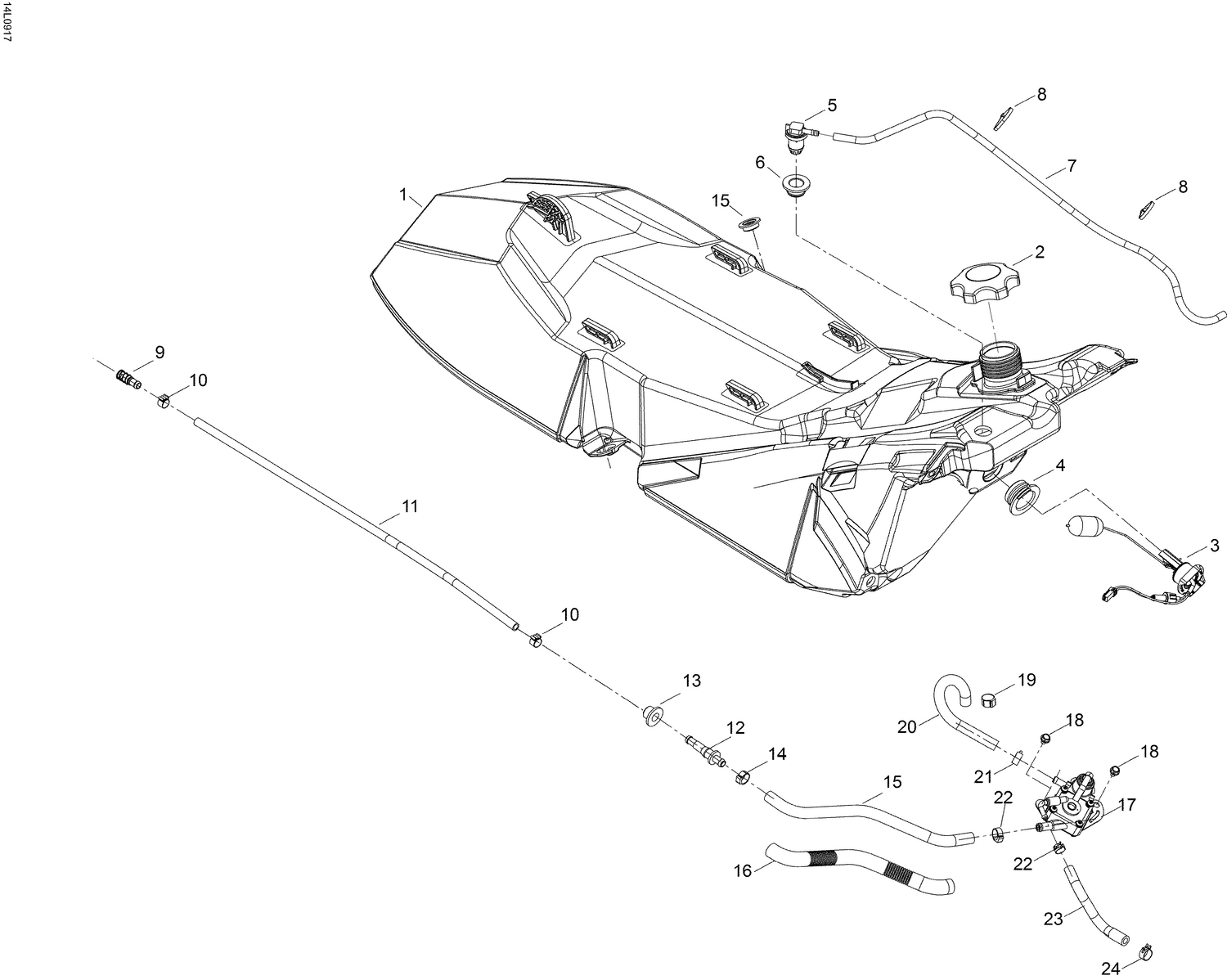 Схема узла «02- Fuel System» для Lynx Xtrim SC 800R